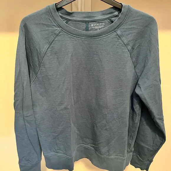 Athleta Women's Teal Sundown Sweatshirt - Picture 2 of 4